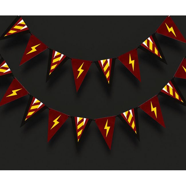 Гирлянда растяжка треугольная для украшения праздника "Гарри Поттер ...